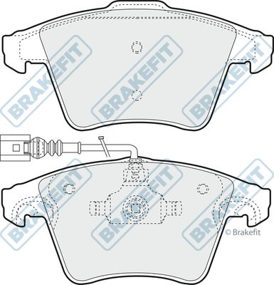 APEC BRAKING stabdžių trinkelių rinkinys, diskinis stabdys PD3312